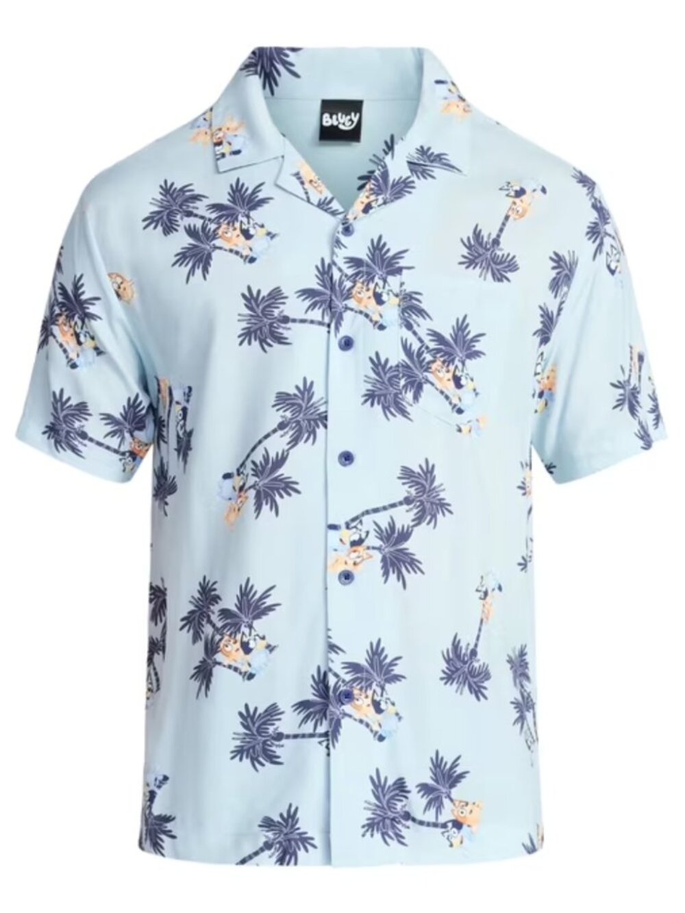 Men’s Bluey Graphic Button-Up Shirt 3XL NWT